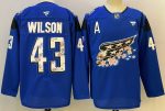 Washington Capitals #43 Wilson Blue stitched hockey jersey