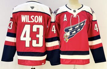 Washington Capitals #43 Wilson Red stitched hockey jersey