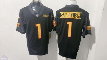 Washington Commanders 1 Curtis Samuel Sr Black Stitched Jersey