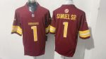 Washington Commanders 1 Curtis Samuel Sr Maroon Stitched Jersey