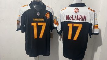 Washington Commanders 17 Terry McLaurin Black & White Stitched Jersey