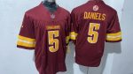 Washington Commanders 5 Jayden Daniels Maroon Stitched Jersey