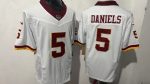 Washington Commanders 5 Jayden Daniels White Stitched Jersey
