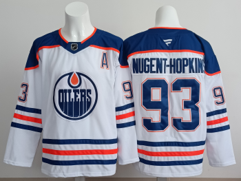 Edmonton Oilers #93 Ryan Nugent-Hopkins Stitched white Hockey Jersey